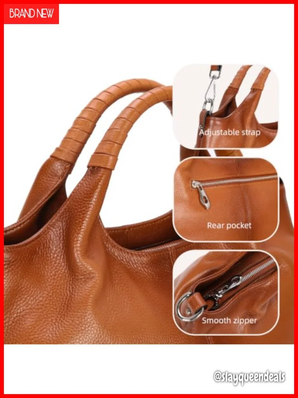 Genuine Leather Satchel Handbag Crossbody Shoulder Bag Hobo Purse Work Tote